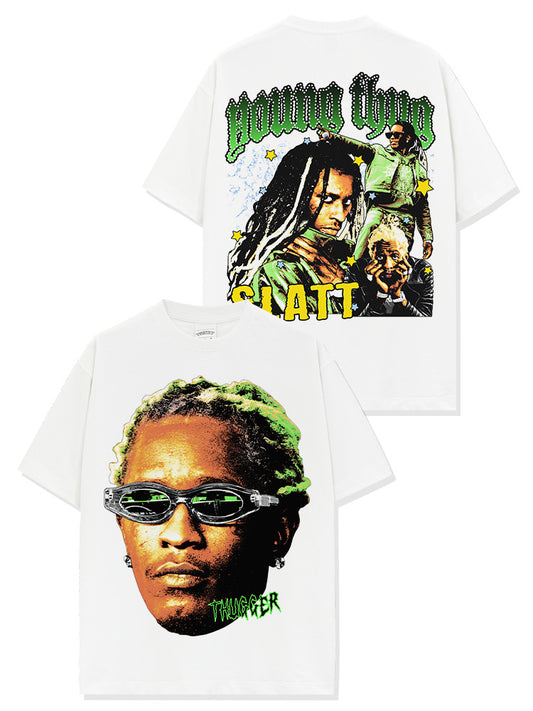 Men's Cotton Streetwear Printed T-shirt Loose Fit