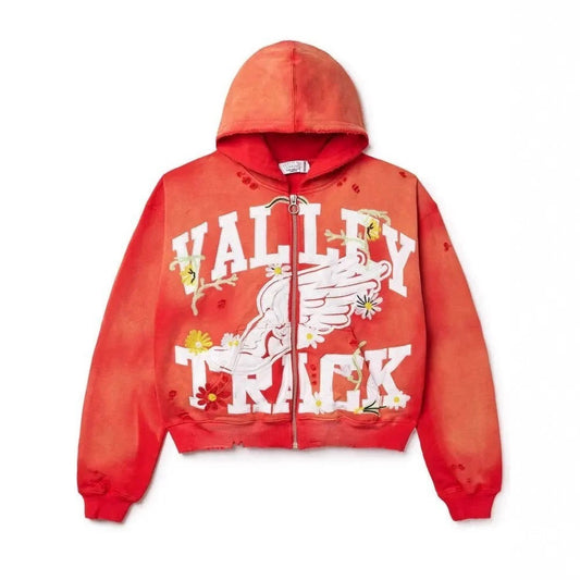 Hooded Zip-Up Camouflage Print Sweatshirt